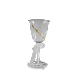 Ποτήρι γυάλινο με Σχέδιο σε Ασήμι και ασήμι επίχρυσο 925°