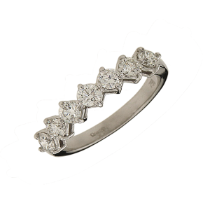 Δαχτυλίδι σε λευκόχρυσο 18Κ Σειρέ με Πιστοποιημένα Διαμάντια