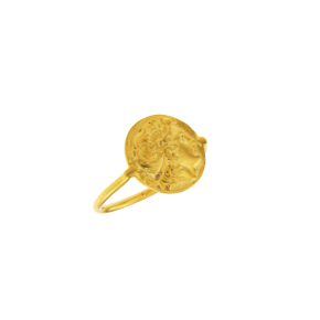 Δακτυλίδι σε ασήμι 925° με Νόμισμα κεφαλή Αλεξάνδρου κερασφόρου με Αθηνά Νικηφόρο Λυσιμάχου