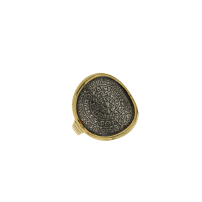 Δακτυλίδι σε ασήμι 925°  Δίσκος της Φαιστού, μεσαίο οξειδωμένο στο κέντρο