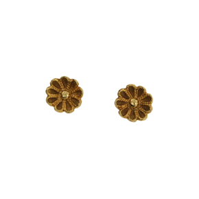 Σκουλαρίκια σε χρυσό 18K αρχαϊκός ρόδακας, Archaic collection 