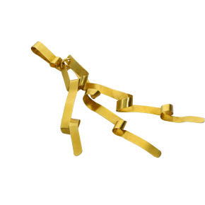 Μενταγιόν σε χρυσό 18Κ χειροποίητο τριπλό σαν μπούκλες με εξωτερικό κρίκο