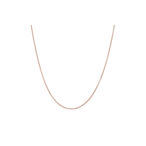 Αλυσίδα σε ροζ χρυσό 14Κ με στρόγγυλο κρικάκι και υφή διαμανταρισμένη